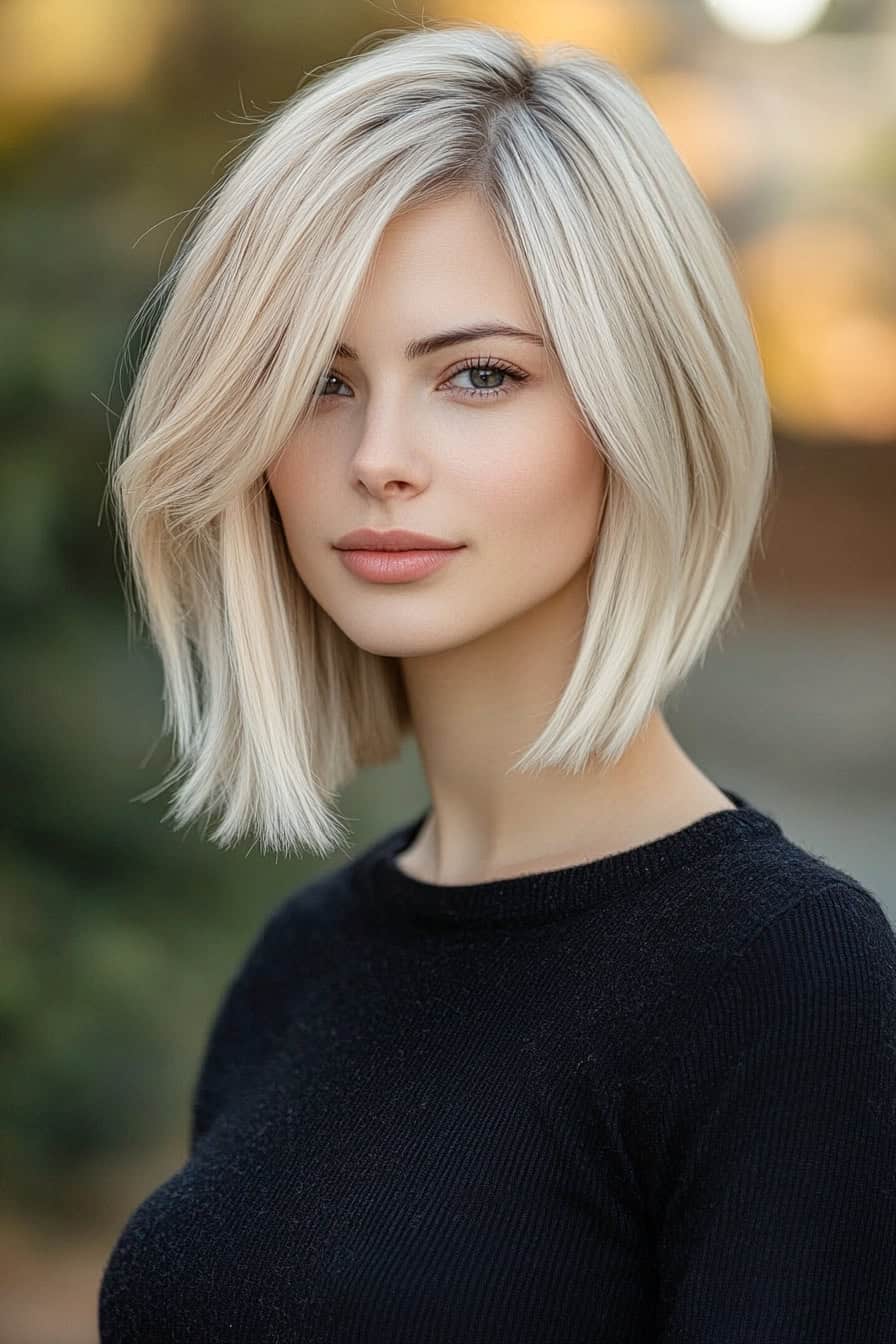 Woman with Blonde Layers Hairstyle