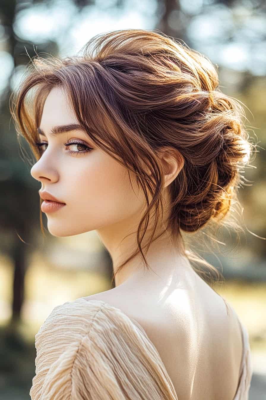 Woman with Loose Curls Hairstyle