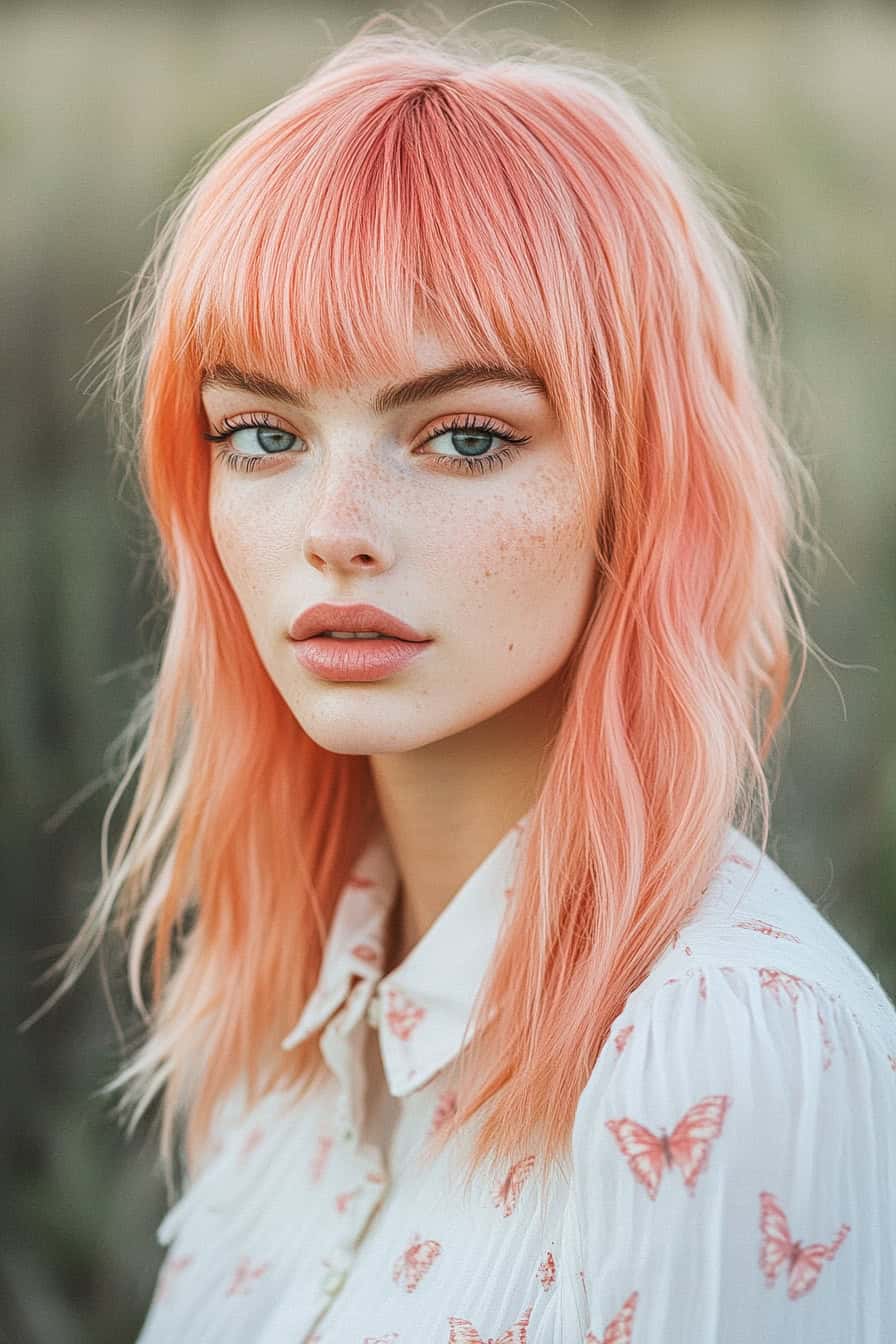 Young Woman with Pink Hair