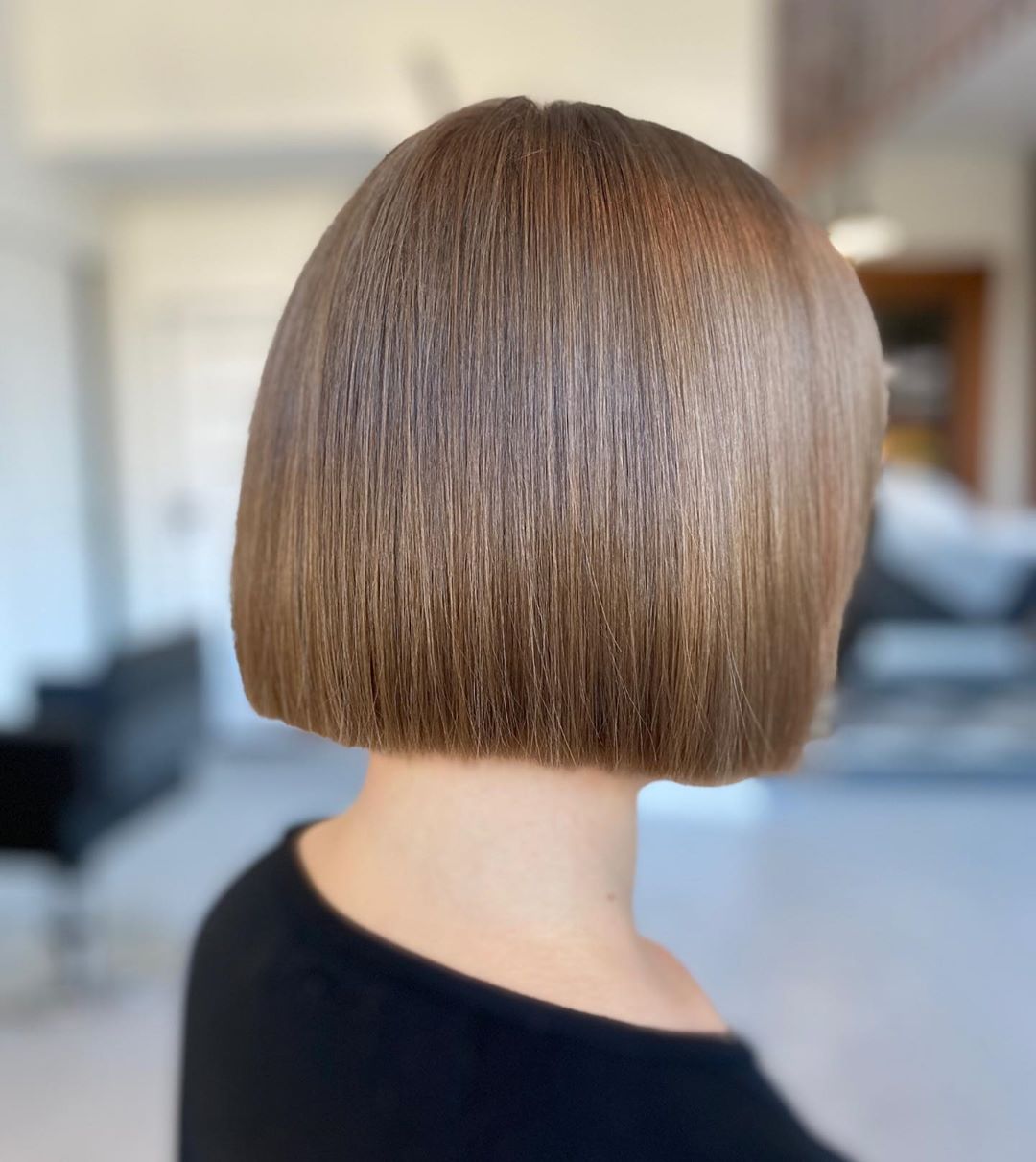 Short blunt bob hairstyle