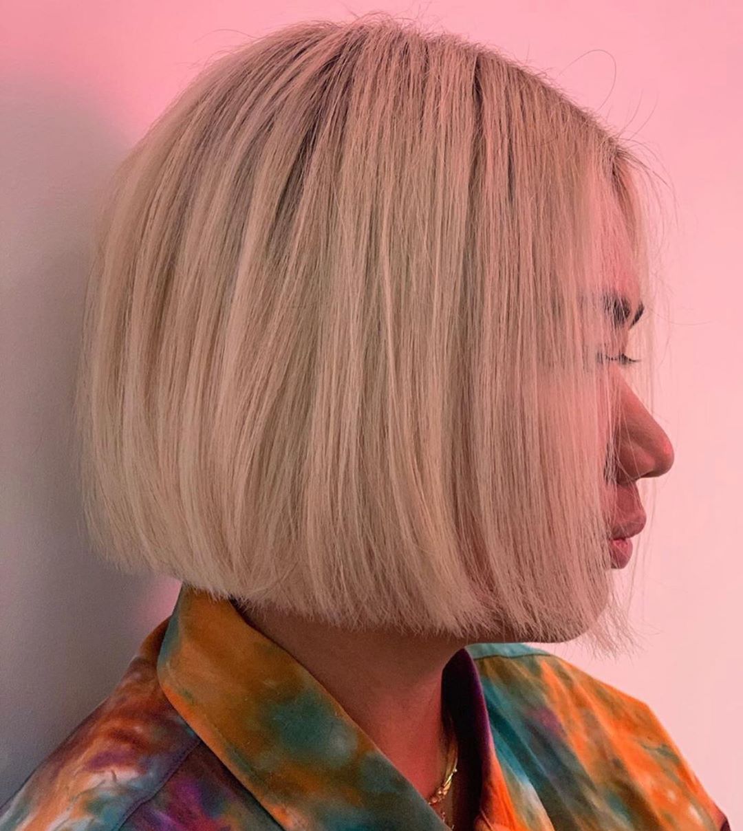Sleek bob hairstyle
