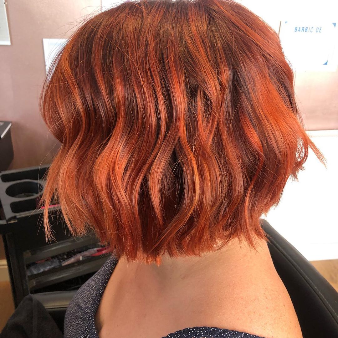 Fiery colored bob