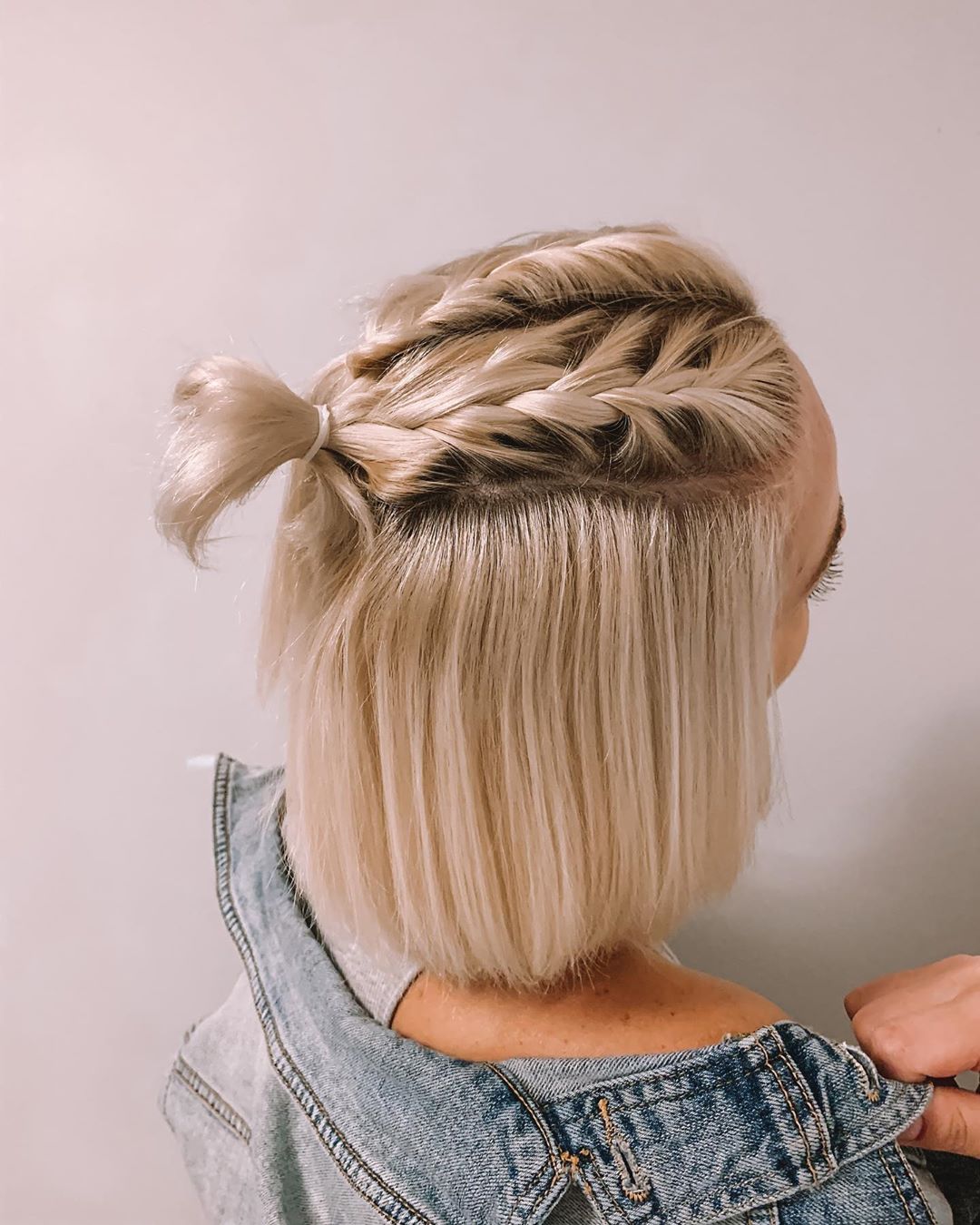 Short braided hairstyle