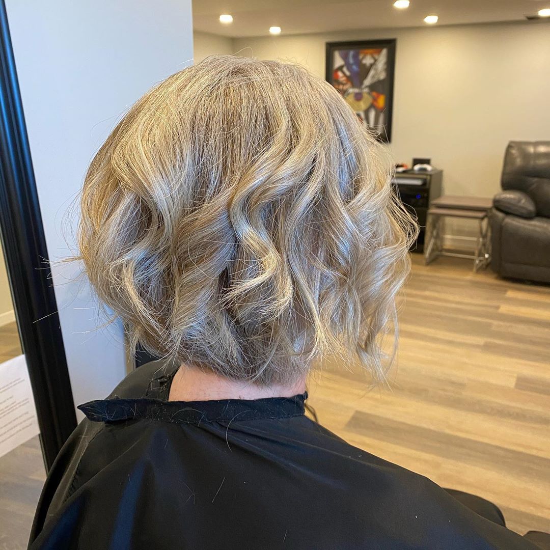 Cropped bob hairstyle