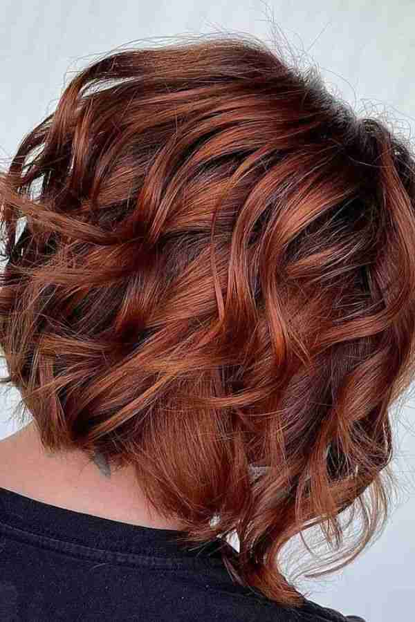 Auburn Shaggy Lob for Warmth