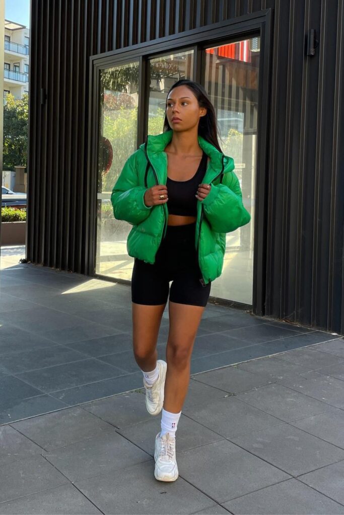 Bright Puffer and Sports Bra