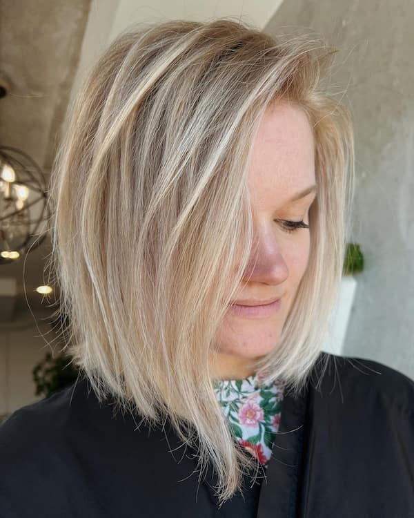 Blonde Bob with Short Bangs