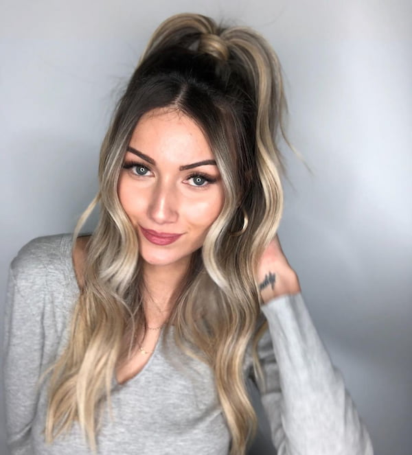 Blonde Half-Up Ponytail