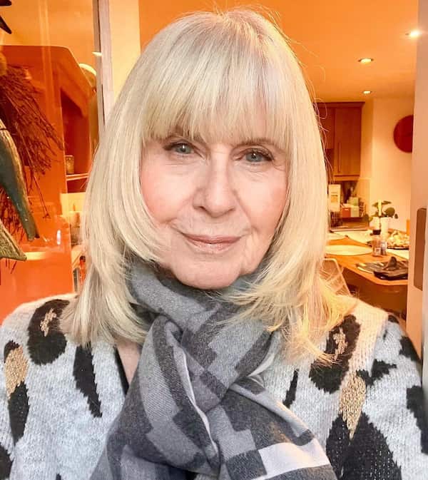 Blonde Layered Bob with Fringe