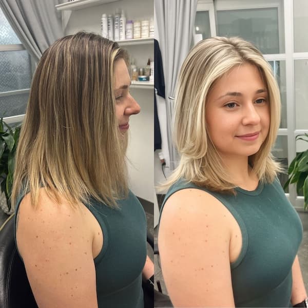 Blonde Medium Length Bob 