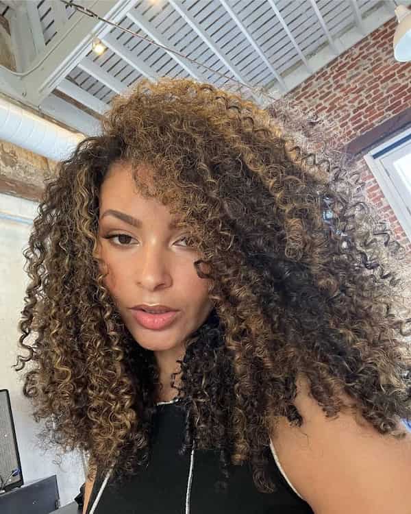 Blow out Curly Haircut