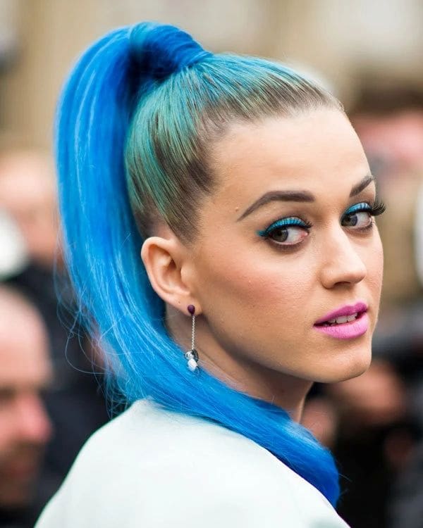 Blue Centralized Ponytail