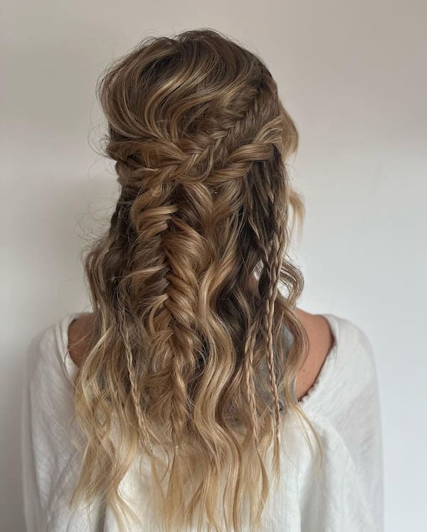 Boho Fishtail Bridal Hair