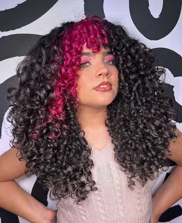 bold-red-and-black-curly-hair Bold Red and Black Curly Hair