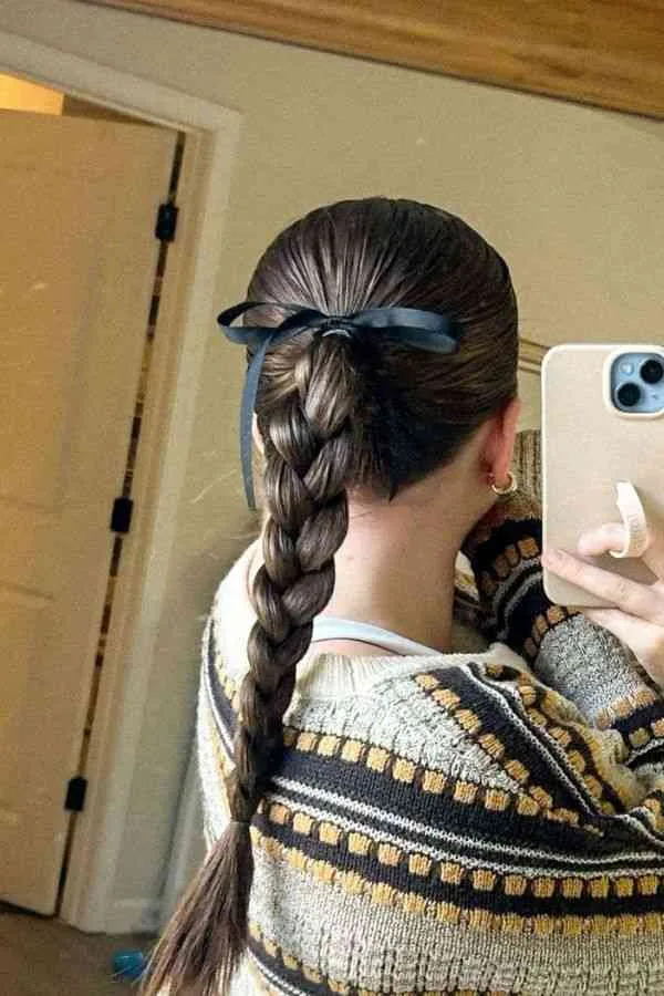 braided-ponytail-with-ribbon-jpg Braided Ponytail with Ribbon