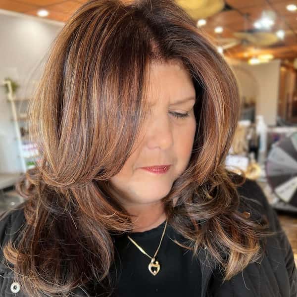 brunette-layered-hairstyle Brunette Layered Hairstyle