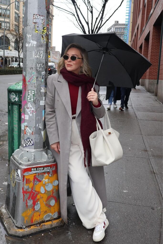 Long Coat and Turtleneck Sweater