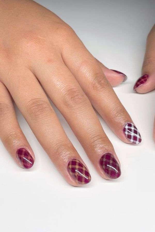 Cherry Mocha Herringbone Patterns