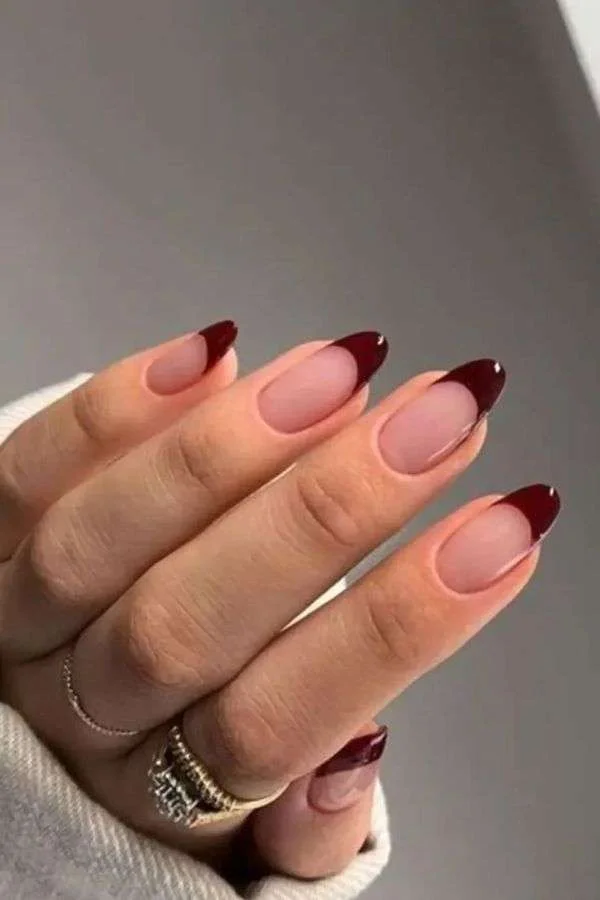 cherry-wine-french-tips-jpg Cherry Wine French Tips