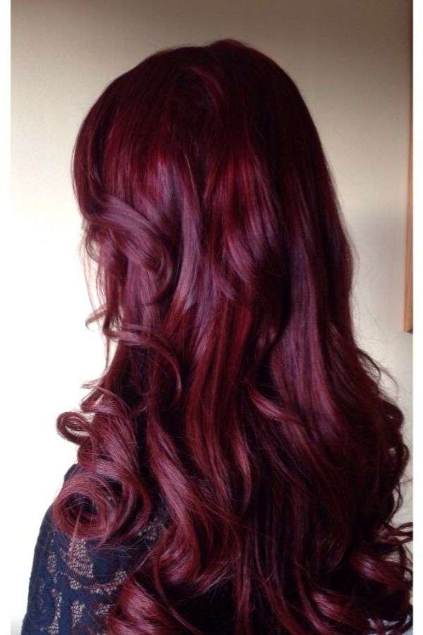 Cherry Wine Long and Luxurious Flowing