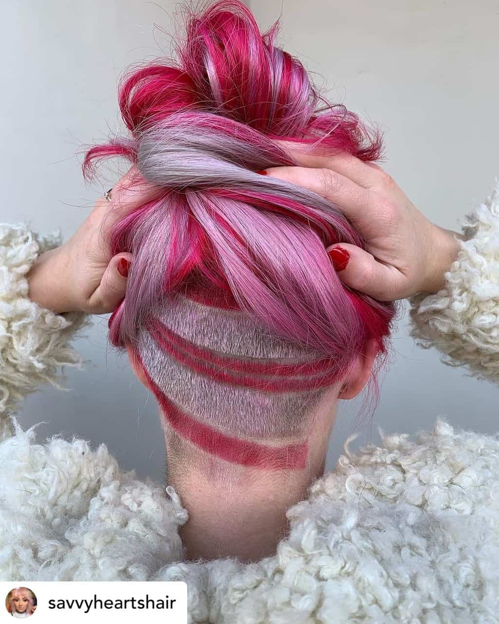 Candy cane hair is perfect for Christmas!