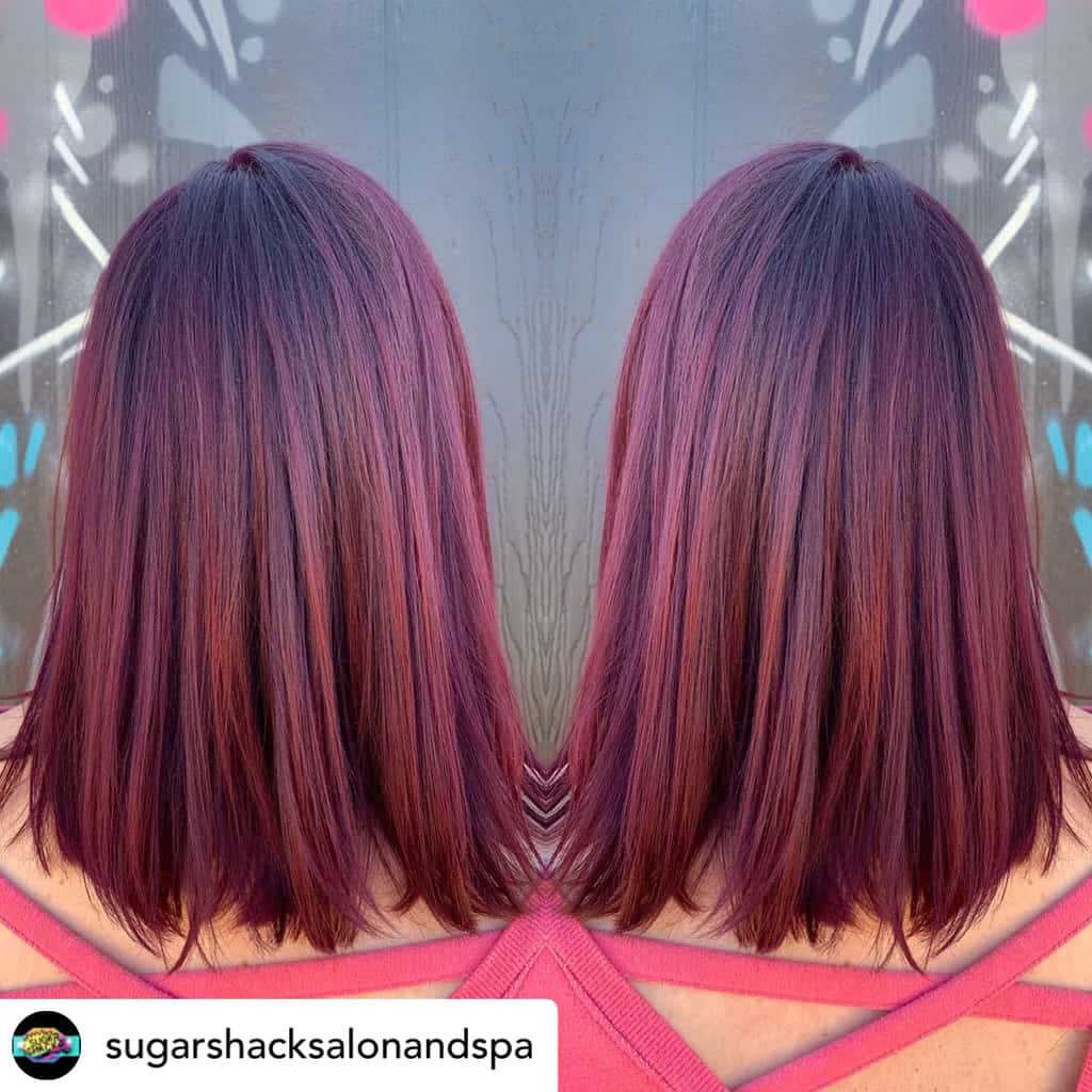 Burgundy hair is perfect for Christmas!