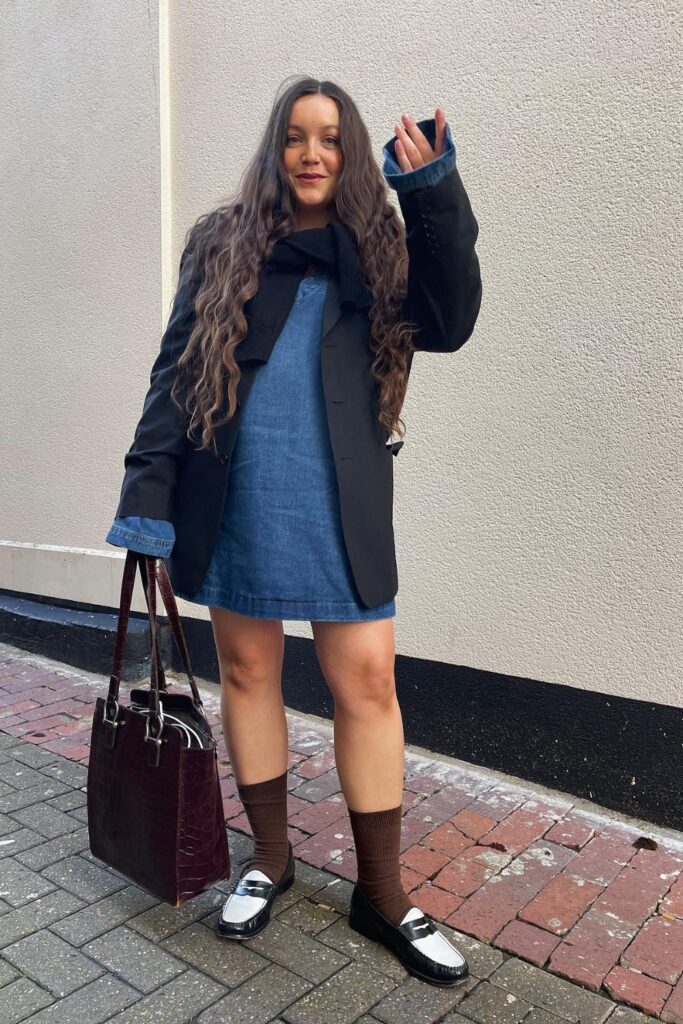 Mini Dress with Oversized Blazer