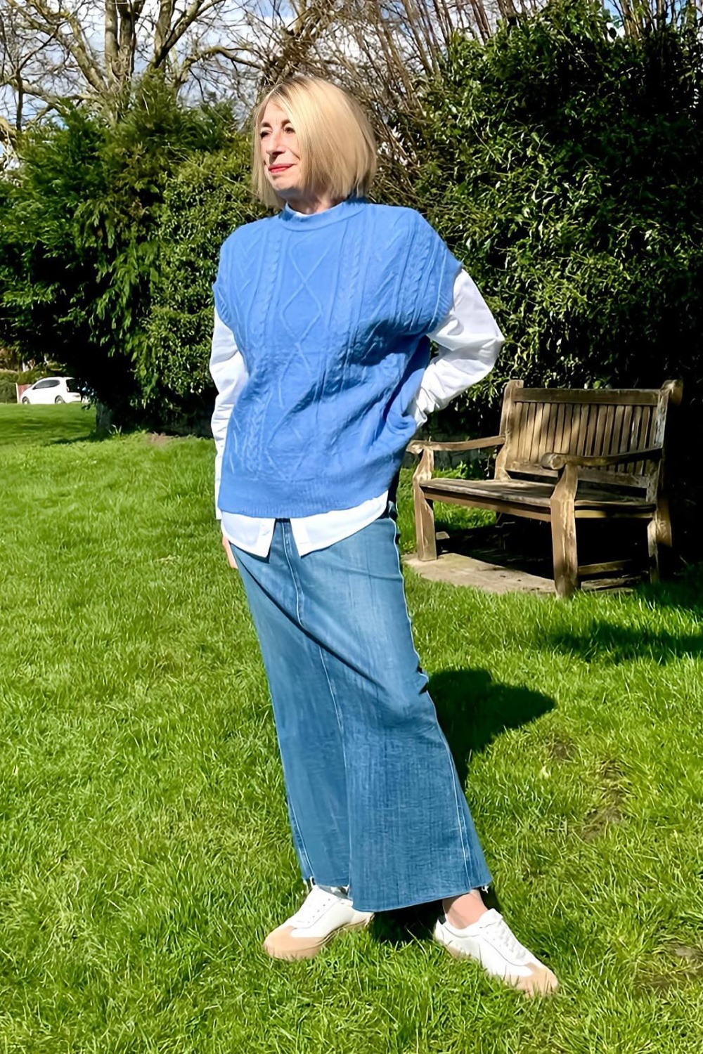 denim-skirt-outfits-17 Preppy Chic