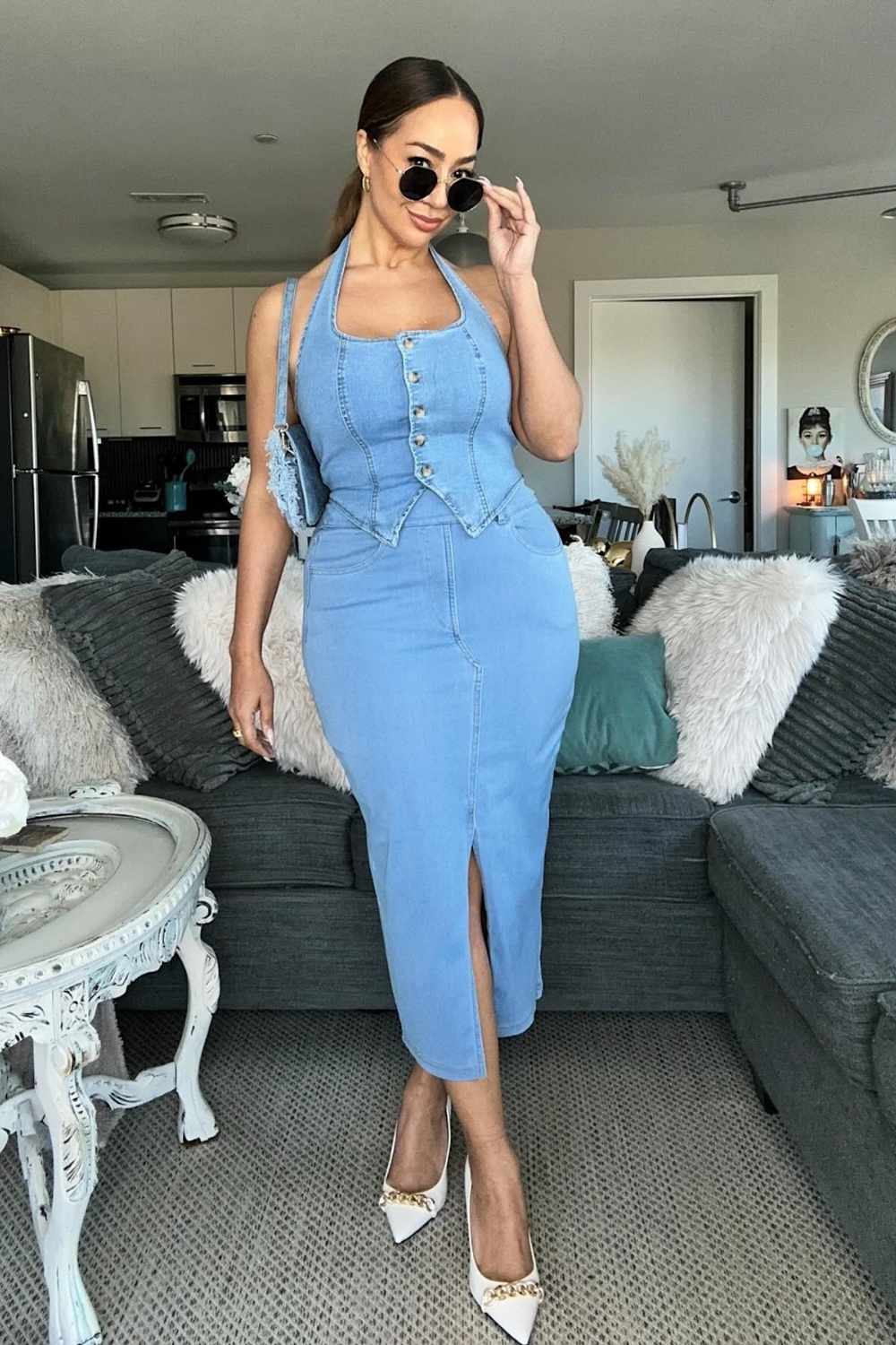 denim-skirt-outfits-25 Denim on Denim