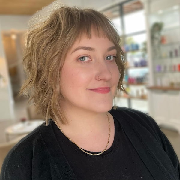 Dimensional Bob with Micro Bangs