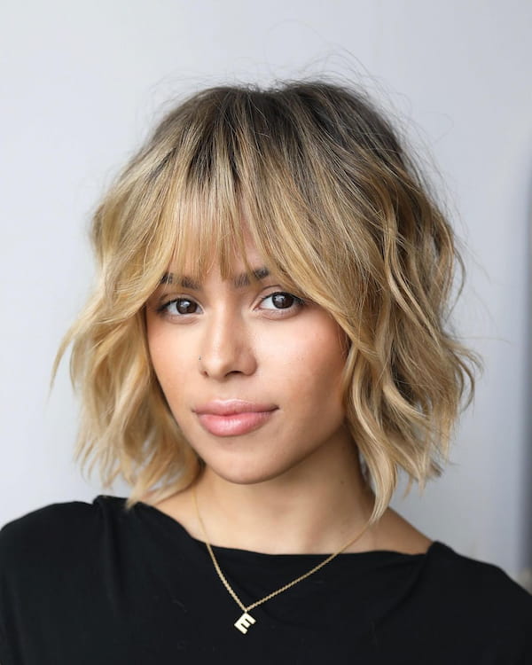 dimensional-layered-bob-with-bangs Dimensional Layered Bob with Bangs