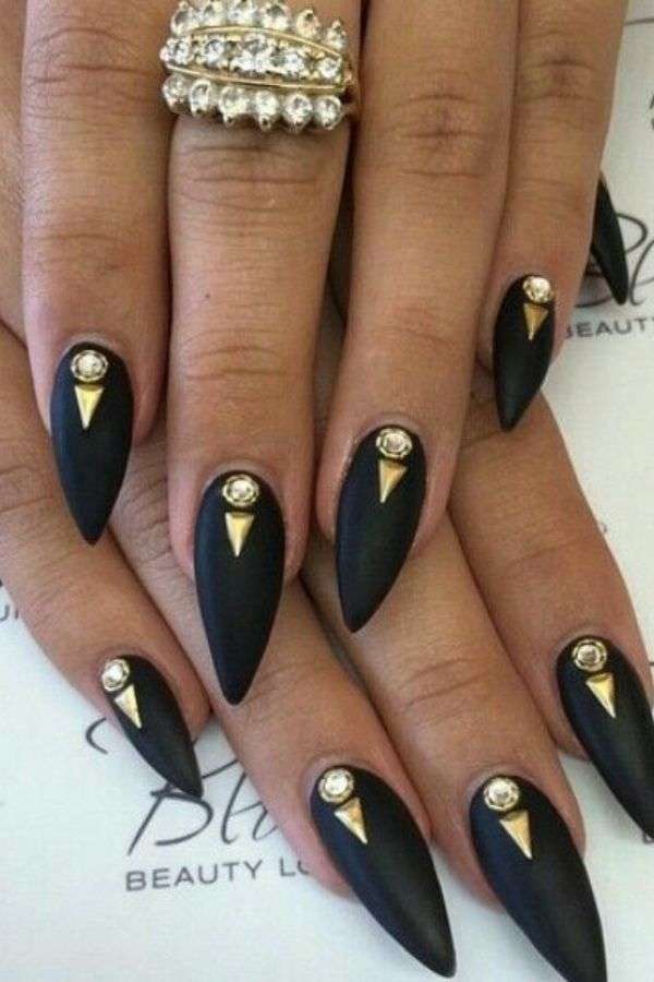 Edgy Matte Black Nails