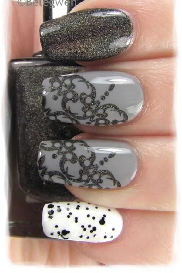 Elegant Gray & Lace
