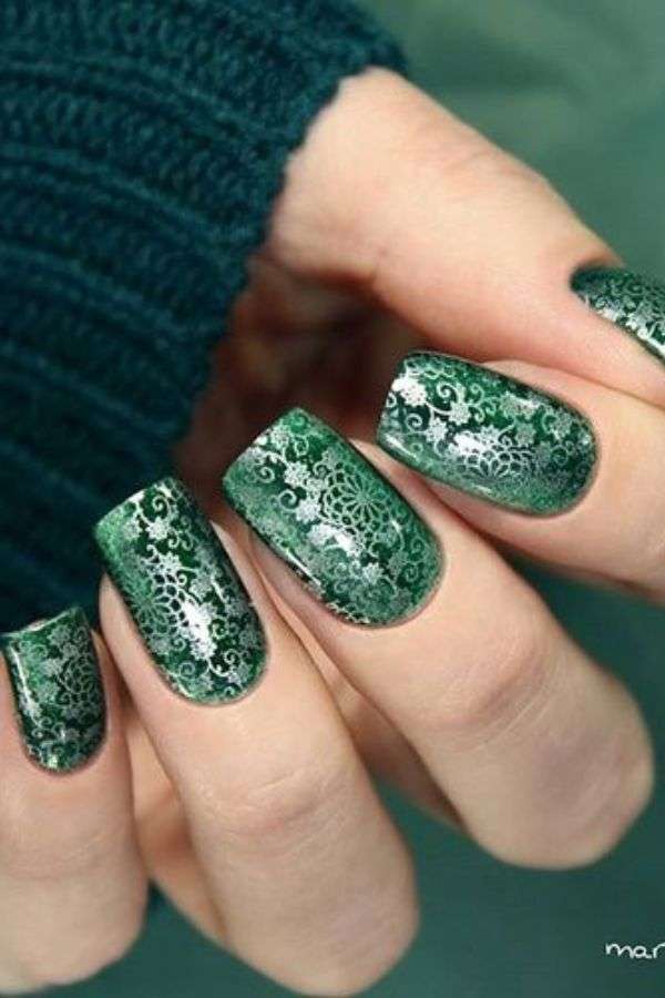 Emerald Green Lacy Designs