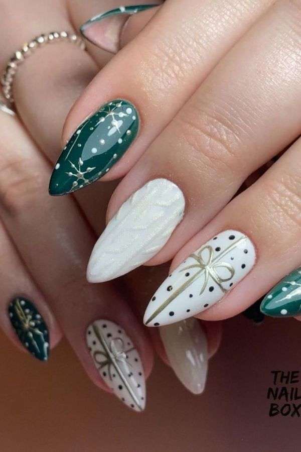 Emerald Green Polka Dots