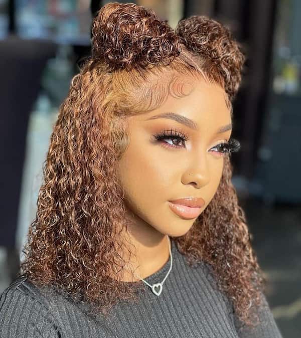 exotic-curly-bob-with-double-bun Exotic Curly Bob with Double Bun