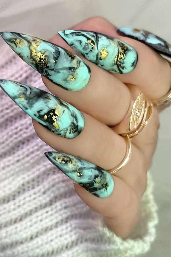 Exotic Marble Nails
