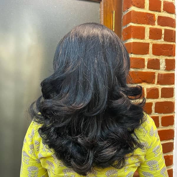 Extra Voluminous Long Bob with Bouncy Layers