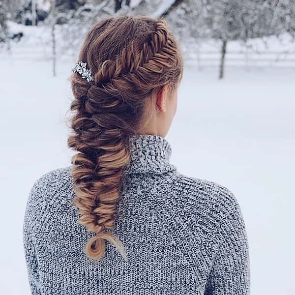 french-fish-tail-hairstyle French Fish Tail Hairstyle