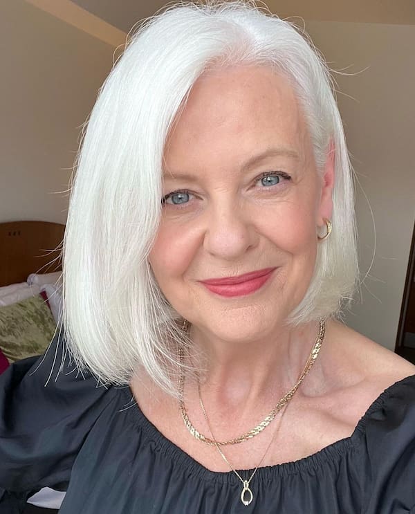 Gray Bob on Thin Hair