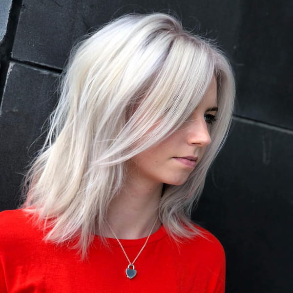 Gray Messy Layered Bob Haircut