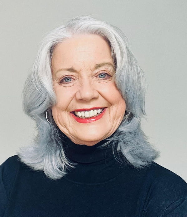 Gray Wavy Bob Haircut