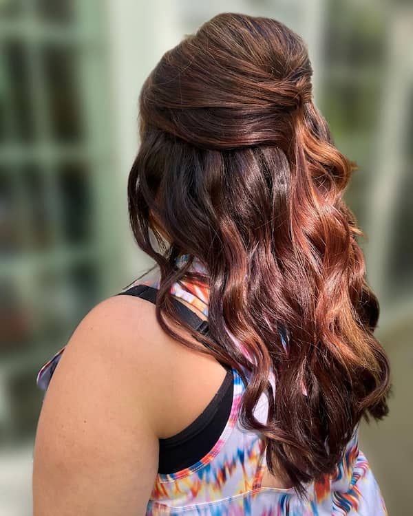 Half Up Half Down Subtle Wavy Bridal Hair