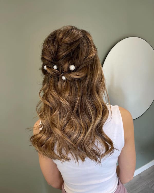 half-updo-for-brides Half Updo for Brides