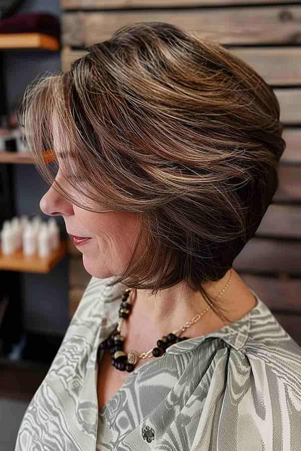 Layered Bob with Feathered Bangs