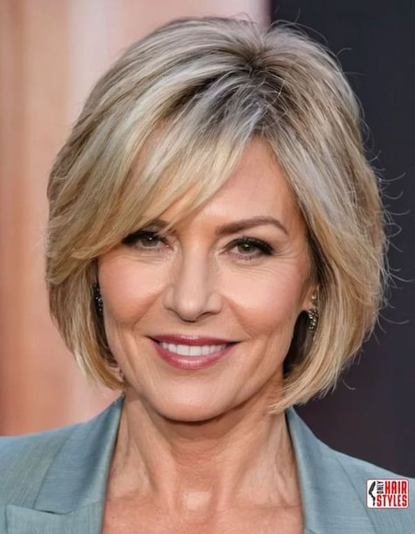 Layered Bob with Side-Swept Bangs