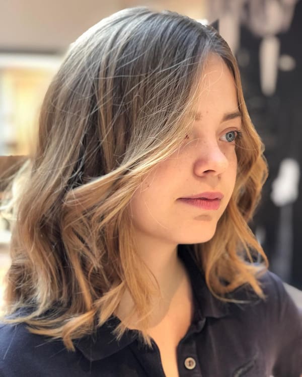 Long Bob with Beach Waves