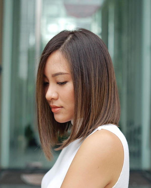 Long Bob with Mushroom Tones