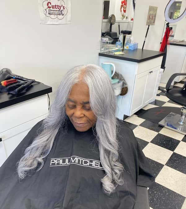 long-gray-thin-hairstyle Long Gray Thin Hairstyle