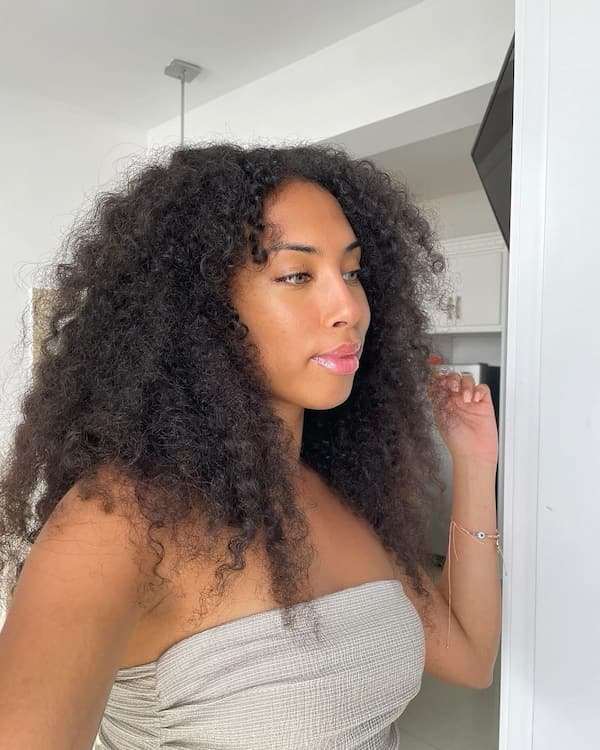 Loose Curls with Bang